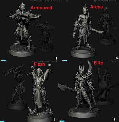 Cursed Elves Warriors | 32/28mm Heroic-Scale Sci-Fi Infantry Miniatures