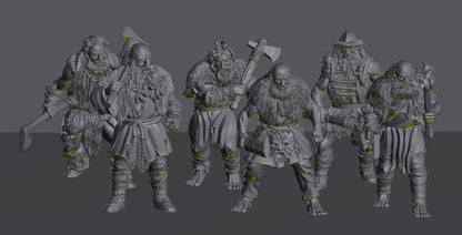 Hillmen Raiders Warriors | 28mm Scale Fantasy Infantry Miniatures