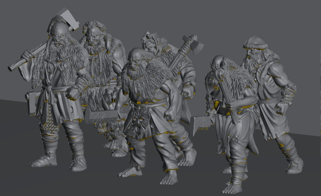 Hillmen Raiders Warriors | 28mm Scale Fantasy Infantry Miniatures