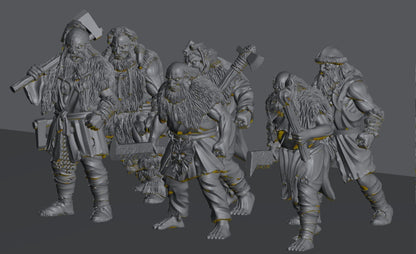 Hillmen Raiders Warriors | 28mm Scale Fantasy Infantry Miniatures