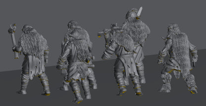 Hillmen Raiders Warriors | 28mm Scale Fantasy Infantry Miniatures