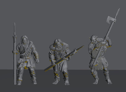 Hillmen Raiders Warriors | 28mm Scale Fantasy Infantry Miniatures