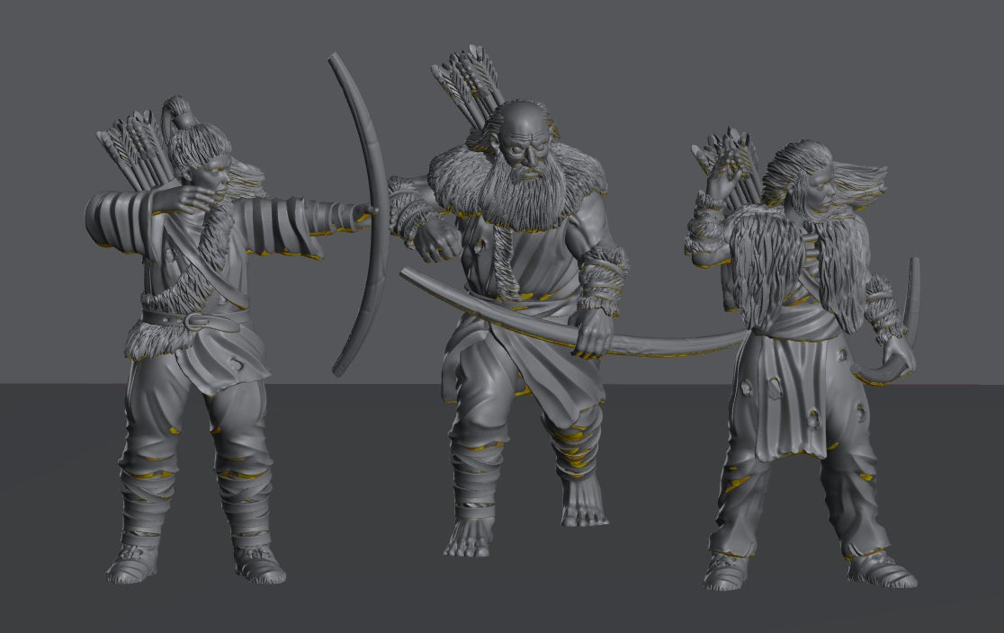 Hillmen Raiders Warriors | 28mm Scale Fantasy Infantry Miniatures