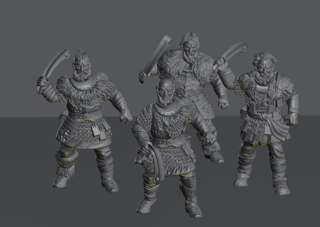 Hillmen Wildling Warrior | 28mm Scale Fantasy Infantry Miniatures